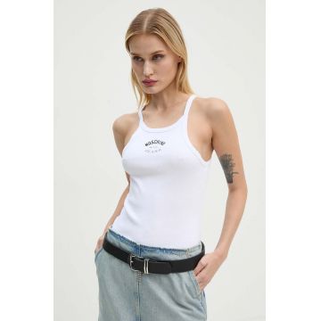 Moschino Jeans top femei, culoarea alb, J0803 8734