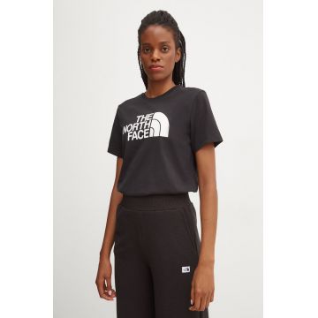 The North Face tricou Relaxed Easy Tee femei, culoarea negru, NF0A8A6GJK31