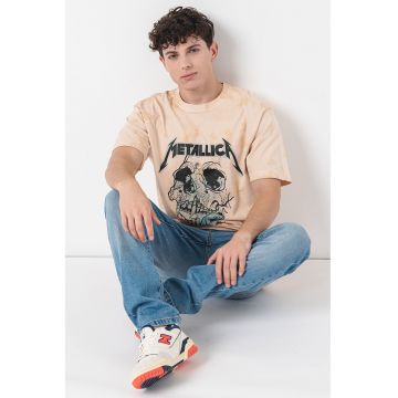 Tricou de bumbac cu imprimeu grafic Metallica