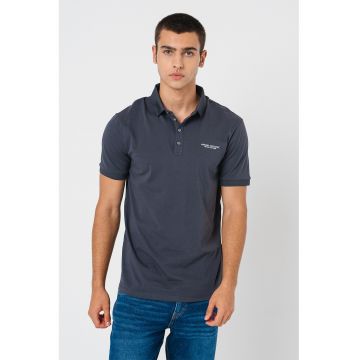 Tricou polo slim fit cu logo