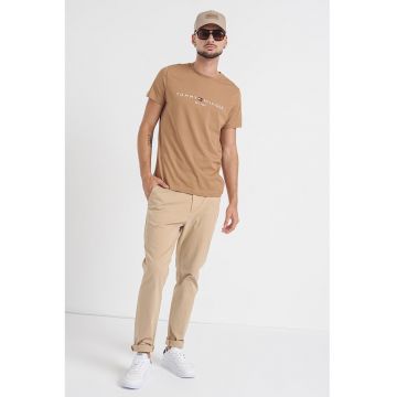 Tricou slim fit din bumbac organic