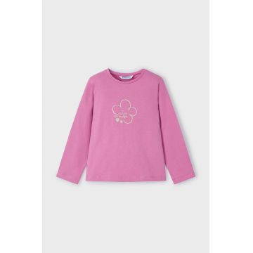 Mayoral longsleeve din bumbac pentru copii culoarea roz, 178