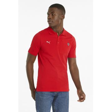 Tricou polo cu logo Ferrari Style