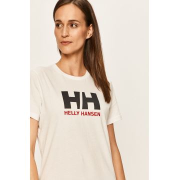 Helly Hansen tricou din bumbac culoarea alb 34112-001