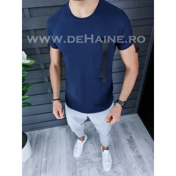 Tricou barbati bleumarin PREMIUM slim fit ZR B1134 P14-2.3