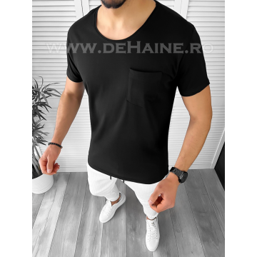 Tricou barbati slim fit negru B1961 P4-2