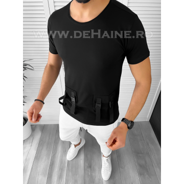 Tricou barbati slim fit negru B1966 P13-5