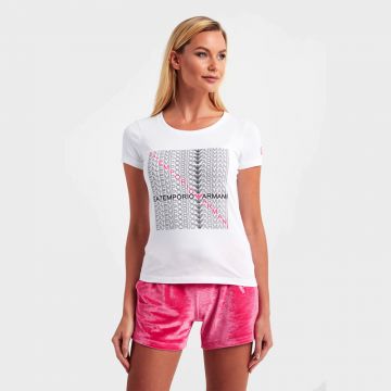 Tricou EA7 W Tee Ss Rn Logo Box Crossover