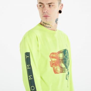 Tricou Tommy Jeans x Aries Long Sleeve Tee Safety Yellow