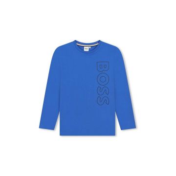 BOSS longsleeve din bumbac pentru copii cu imprimeu, J51208