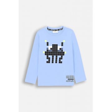 Coccodrillo longsleeve din bumbac pentru copii cu imprimeu, WORLD OF PIXEL BOY KIDS