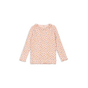 Konges Sløjd longsleeve copii NIA BLOUSE GOTS culoarea portocaliu, KS101626