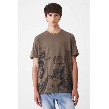 Medicine tricou barbati, culoarea verde, cu imprimeu