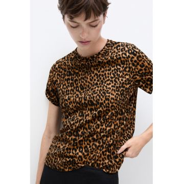 Tricou de bumbac cu animal print Ritaleo