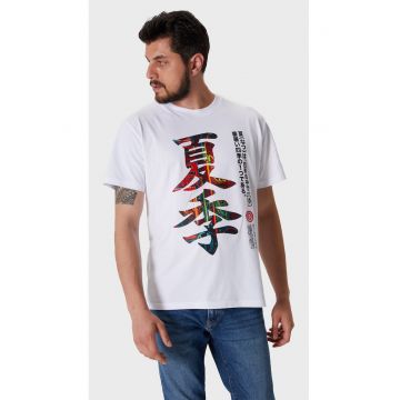 Tricou de bumbac cu imprimeu Japanese