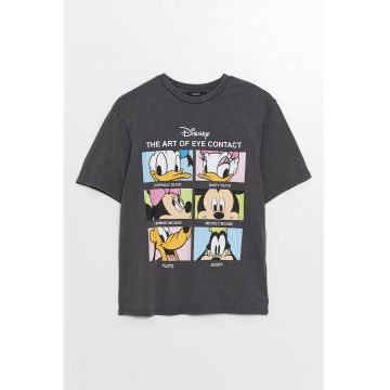 Tricou din bumbac cu imprimeu cu caractere Disney