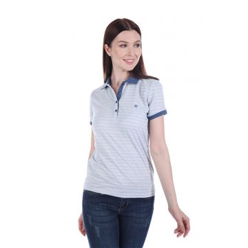 Tricou polo cu dungi