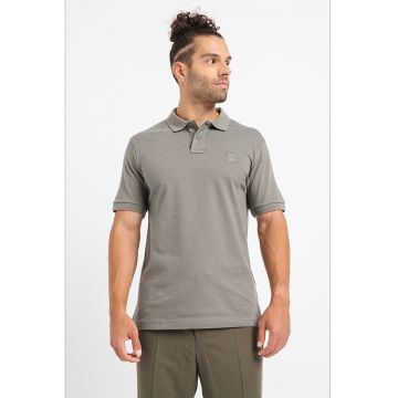 Tricou polo slim fit din material pique Passenger