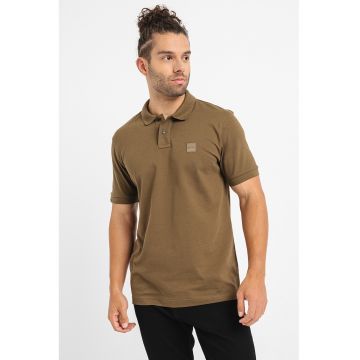 Tricou polo slim fit din material pique Passenger