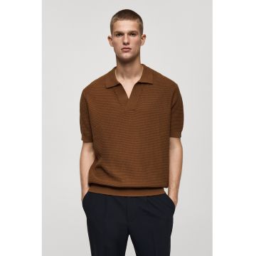 Tricou polo texturat