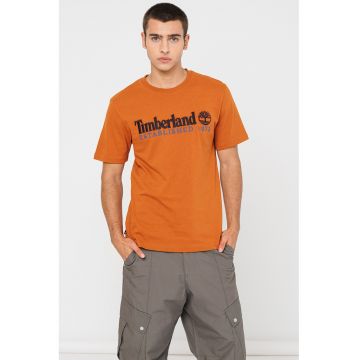 Tricou regular fit cu logo brodat