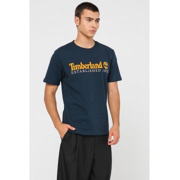 Tricou regular fit cu logo brodat