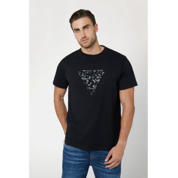 Tricou regular fit din amestec de modal cu broderie logo