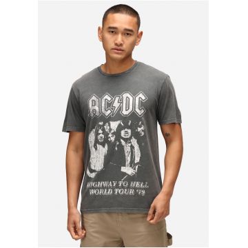 Tricou unisex cu imprimeu logo ACDC Highway to Hell World Tour 7593