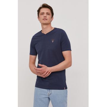 Aeronautica Militare Tricou bărbați, culoarea albastru marin, material neted