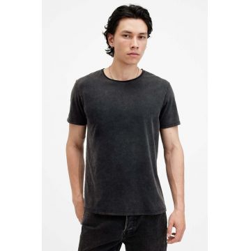 AllSaints tricou din bumbac BODEGA SS CREW barbati, culoarea negru, neted, M026JB