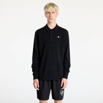 Tricou adidas Long Sleeve Polo Tee Black