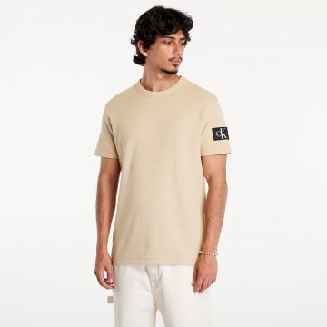 Tricou Calvin Klein Jeans Badge Waffle Tee Khaki