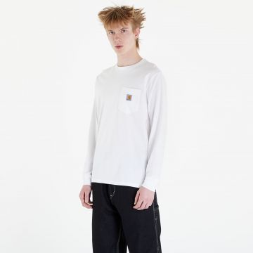 Tricou Carhartt WIP Long Sleeve Pocket T-Shirt UNISEX White