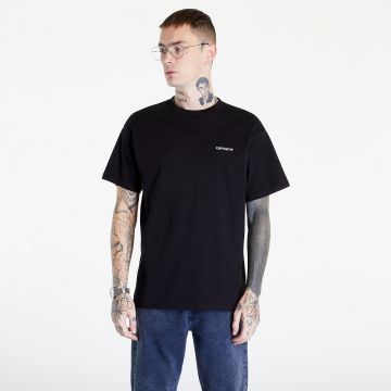 Tricou Carhartt WIP S/S Script Embroidery T-Shirt Black/ White