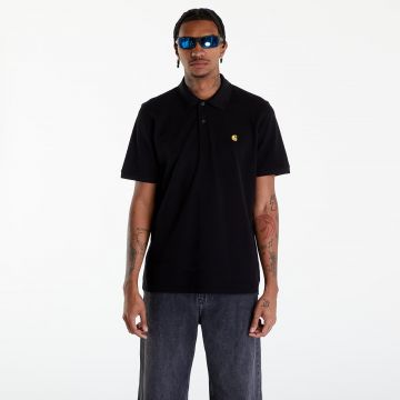 Tricou Carhartt WIP Short Sleeve Chase Pique Polo T-Shirt UNISEX Black/ Gold