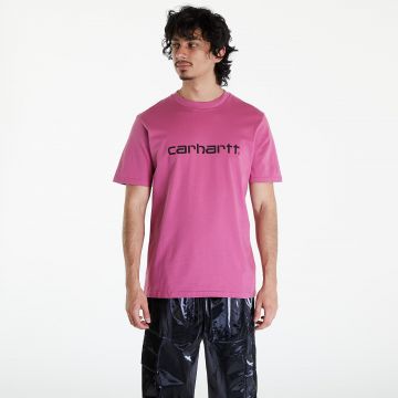 Tricou Carhartt WIP Short Sleeve Script T-Shirt UNISEX Magenta/ Black