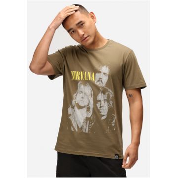 Tricou din bumbac cu imprimeu logo Nirvana Faces 7599