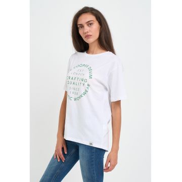 Tricou lejer de bumbac cu imprimeu logo