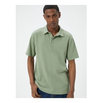 Tricou polo cu aspect texturat