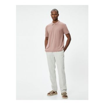 Tricou polo slim fit din bumbac