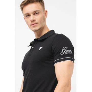 Tricou polo slim fit din pique