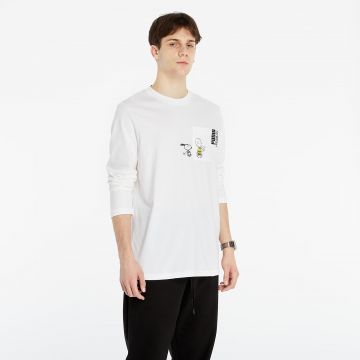 Tricou Puma x Peanuts LS Tee White