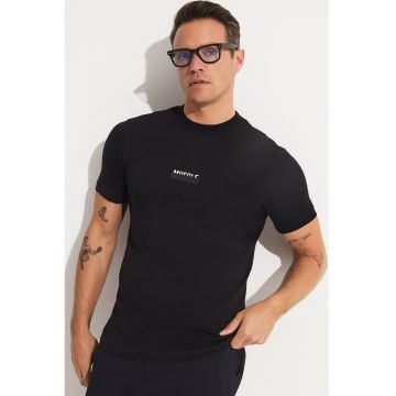 Tricou slim fit din amestec de bumbac