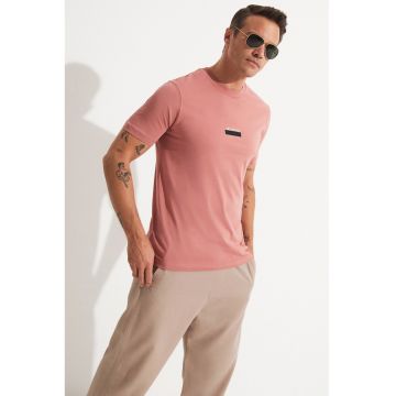 Tricou slim fit din amestec de bumbac