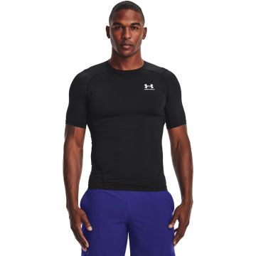 Tricou Under Armour Hg Armour Comp SS Black/ White