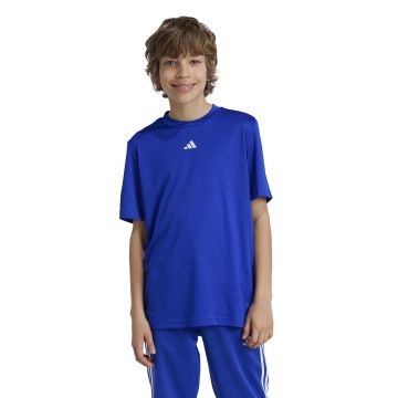 adidas tricou copii J TR-ES T culoarea albastru marin, neted, IW0850