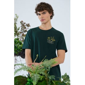 Medicine tricou barbati, culoarea verde, cu imprimeu