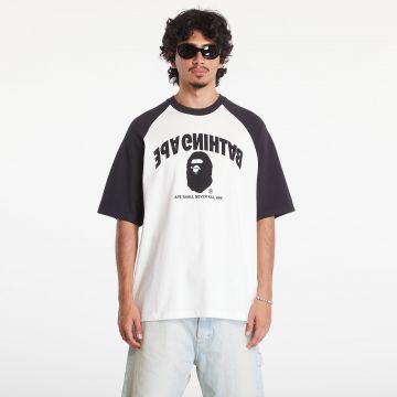 Tricou A BATHING APE College Relaxed Fit Raglan Short Sleeve Tee Ivory