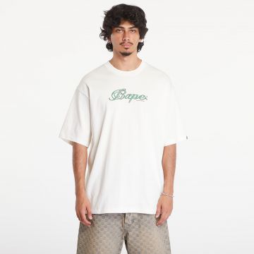 Tricou A BATHING APE Logo Relaxed Fit Short Sleeve Tee Ivory