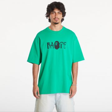 Tricou A BATHING APE Screen Print Logo Relaxed Fit Short Sleeve Tee Green